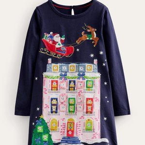 NWT Mini Boden Advent Calendar Appliqué Dress
